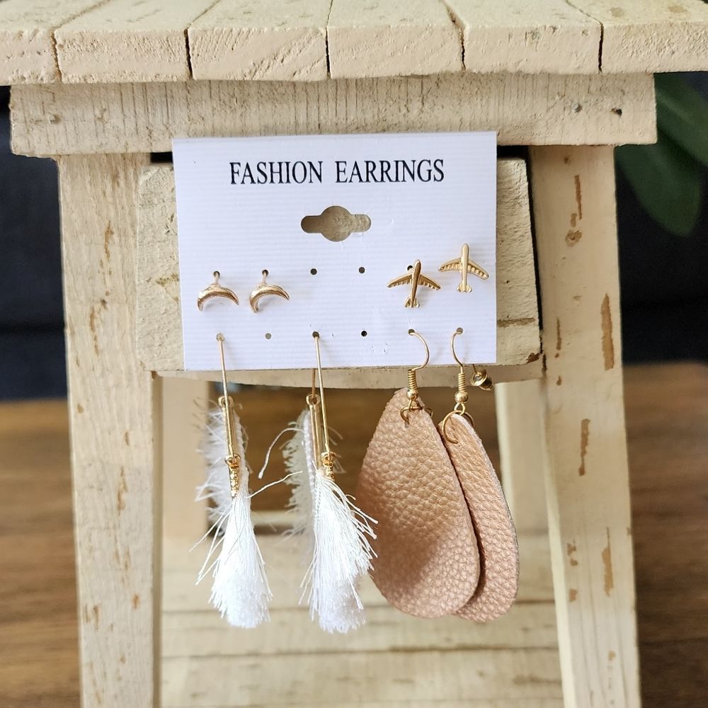 Boho Fashion Earring Set (4 Pair) - Picture 5 of 5